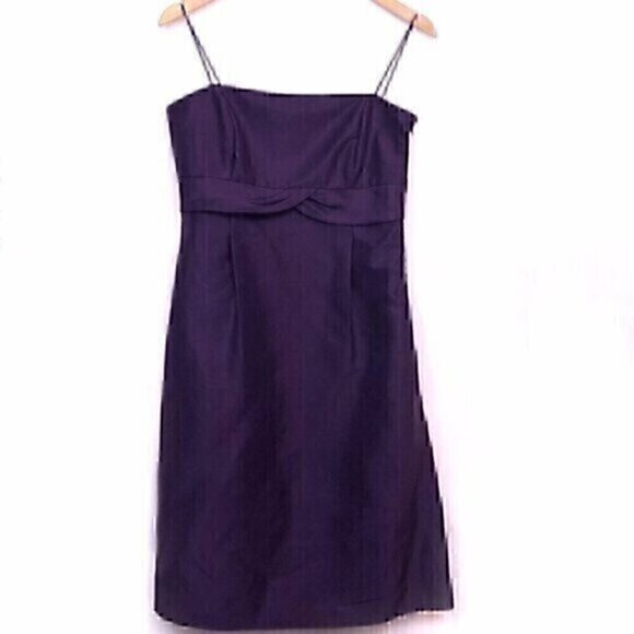 NEW NWT ANN TAYLOR Violet Purple Silk Sleeveless A-Line Formal Party SILK Dress - Picture 1 of 8